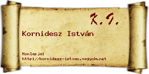 Kornidesz István névjegykártya