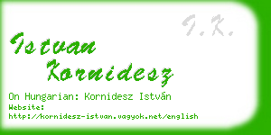 istvan kornidesz business card