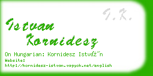 istvan kornidesz business card